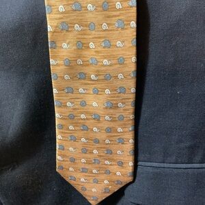 🐌 Hermès Paris Brown Snail Print Silk Tie 🐌